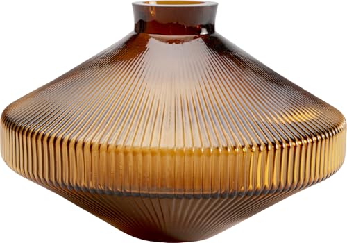 Kare Daphne Design Vase, Brown, Height 24 cm, Flower Vase, Decorative Vase, Home Accessory, Waterproof, Patterned, Glass, Living Room