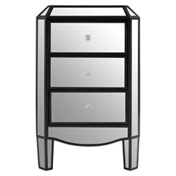 Premier Housewares 3 Drawer Mirrored Chest/Chest Of Drawers Bedroom/Silver Chest Of Drawers/Chest Of Draws/Bedroom Chest Of Drawers W51 x D42 x H79cm