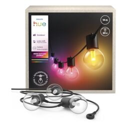 Philips Hue Festavia Globe Outdoor String Lights, White and Color Ambiance, 14 M, 20 Bulbs, Dimmable, Control with Hue App, Works with Alexa, Google Assistant, and Apple Home