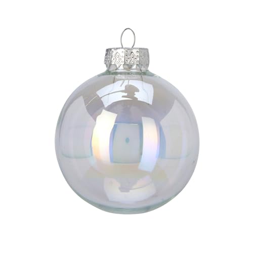 Well Home Set of 16 Iridescent Christmas Baubles Ø6cm - Glossy and Matt