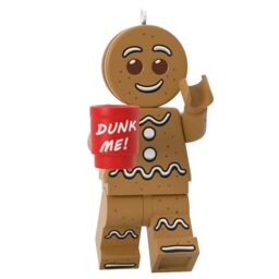 Hallmark Gingerbread Man LEGO Keepsake Ornament, LEGO Tree Decoration, Resin Hanging Ornament, Christmas Hanging Ornament, Gifts for Christmas, Brown