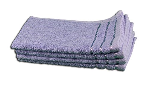 G??zze - Set of 4 Guest Towels, Berlin, 100% Cotton, 30 x 50 cm - Blue