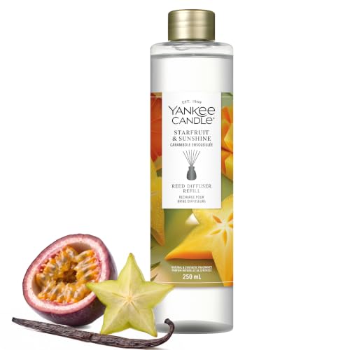 Yankee Candle Reed Diffuser Refill - Starfruit & Sunshine - For Small to Medium Spaces - Up to 10 Weeks of Fragrance