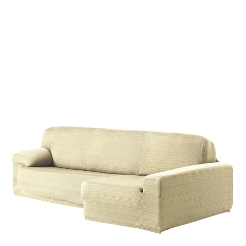 Eysa Aquiles Elastic Chaise Longue Right, Polyester-Cotton, Ecru, 43 x 37 x 14 cm