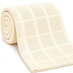 DUDU N GIRLIE Cellular Cot Bed Blanket, 100% Cotton, Cream, 100x150cm