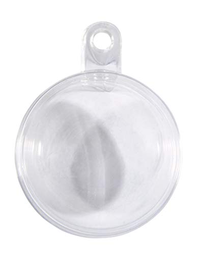 Rayher Set of 6 Clear Fillable Plastic Balls for Seasonal Crafts, Transparent Hanging Ball, Two-Part Bauble for Crafting and Decoration, diameter 8cm, 39468800