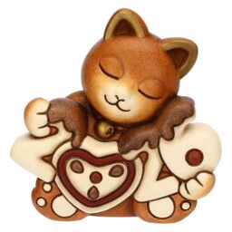 THUN - Momi Happy New Year 2026 Ceramic Cat - 7.3 x 5.4 x 7.5 cm