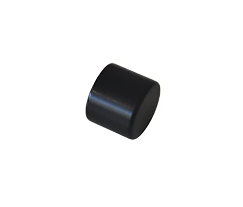 GARDINIA Chicago Series Curtain Pole End Caps Diameter 20 mm Metal Matt Black Pack of 2