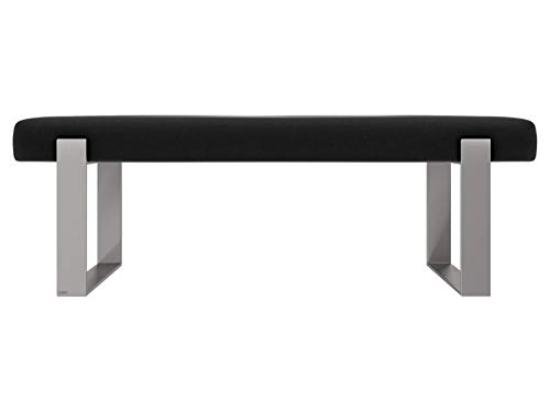 Vant Upholstered Bedroom Bed Bench - Living Room & Lounge Ottoman - 158 kg Weight Capacity (Vintage Leather Jet Black)