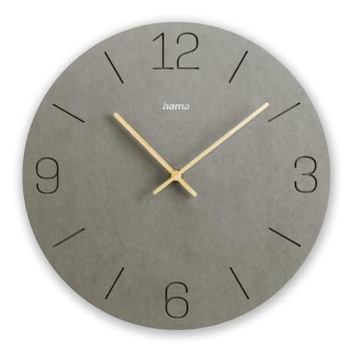 Hama Wall Clock, Engineered Wood, Gray, Standard