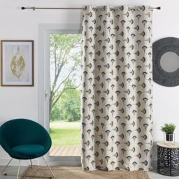 HomeMaison.com Jacquard Furniture Curtain Plain Blackout Curtain Ochre Curtain 140 x 260 cm