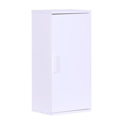 Relaxdays bathroom wall cabinet, 2 shelves, HxWxD: 62 x 30 x 21 cm, adjustable shelf, slim design, MDF, white