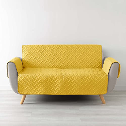 Douceur d'Int??rieur Sofa Cover, Yellow, 223 x 179 cm