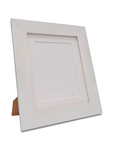 "FRAMES BY POST Metro White Picture Photo Frame with White Mount 30"" x 24"" For Pic Size 24"" x 16"" (Plastic Glass)"