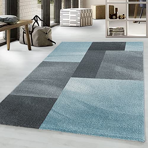 Giantore Short Pile Rug Living Room Flat Pile Rug Pattern Decoration