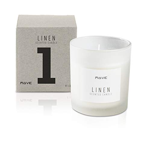 möve Essentials Scented Candle in Glass - Burning time 35 Hours, 140g, Linen