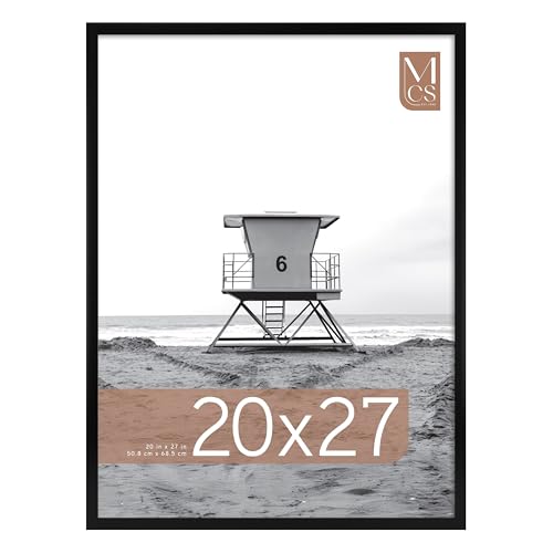 MCS Gallery Foundation 20x27 Poster Frame Black, Vertical & Horizontal Wall Hanging Large Picture Frame for Photos, Posters & Art Prints (1-Pack)