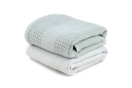 Foutastic Microfibre Wash Towel Set (2-Piece) 40x60cm 380/430gsm - Soft, Absorbent, Machine Washable at 40°C - Ideal for Home & Spa