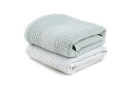 Foutastic Microfibre Wash Towel Set (2-Piece) 40x60cm 380/430gsm - Soft, Absorbent, Machine Washable at 40°C - Ideal for Home & Spa