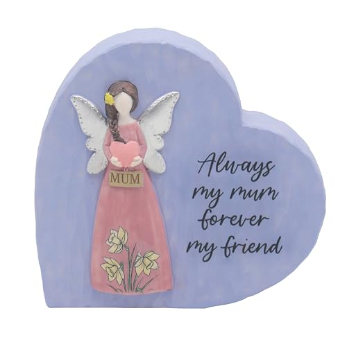Lesser & Pavey Love & Affection Heart Mum By Love & Affection - Decorative Heart Shaped Ornament for Mum for Mother's Day, Birthdays, or Special Occasions - Elegant Home Décor