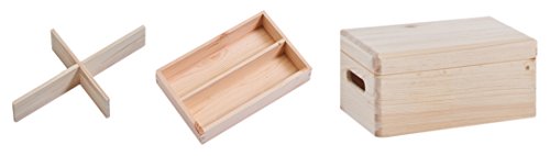 Zeller 13325 Wooden Crate, Natural, 30 x 20 cm