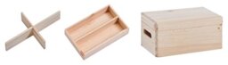 Zeller 13325 Wooden Crate, Natural, 30 x 20 cm