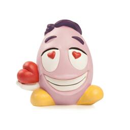 Studio Egan ov17 ovoticon, Model Love Figurine, Ceramic, Pink, 7 x 7 x 9 cm
