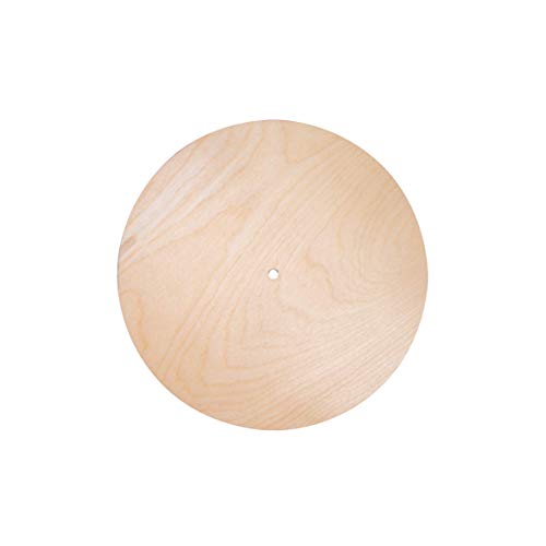 Rayher DIY Clock Face - Round Wood Board with Pre-Drilled Hole, 25cm Diameter, Natural Wood