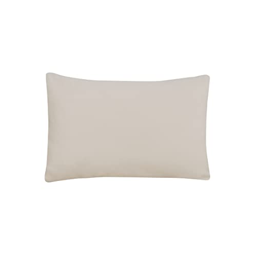 Sleepdown 100% Bamboo Cotton Housewife Pillowcases 2 Pack - Luxury Pillow Covers Super Soft Hotel Quality Breathable Plain Fabric - Natural - 48cm x 74cm