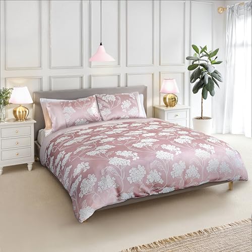 Emma Barclay Blossom - Embellished Jacquard Duvet Set in Blush Pink - Double