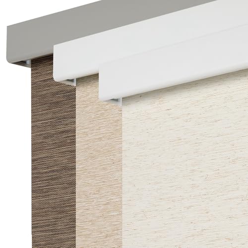 Persilux Free-Stop Cordless 100% Blackout Roller Shades with Natural Woven Fabric UV Protection Privacy Window Blinds for Windows, Home, Khaki26 W x 72'' H