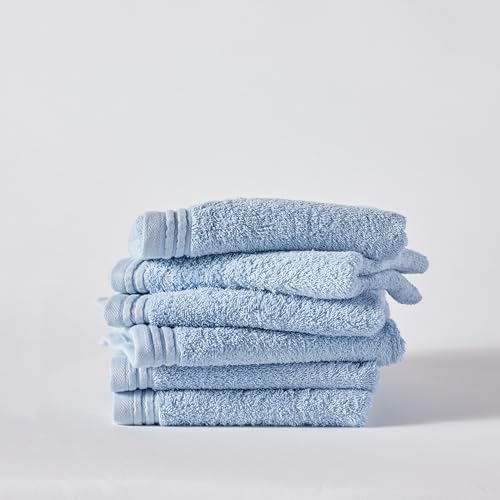 TODAY Set of 6 Hand Towels 50/80 Cotton Blue