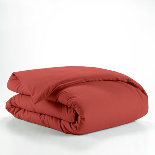 Douceur d'Intérieur, Duvet Cover (140 x 200 cm) Lina Terracotta, 100% Cotton