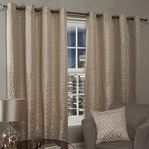Emma Barclay Athens Eyelet Curtain 90 X 72 inches Taupe