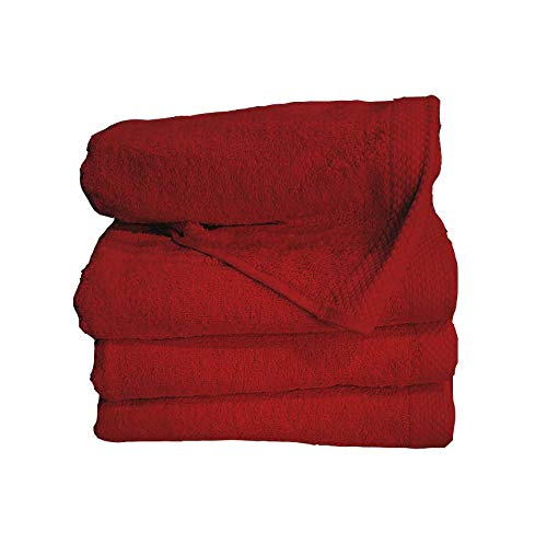Miracle Home Nile 2 Piece 50x100 100% Cotton Towel 50X100 burgundy