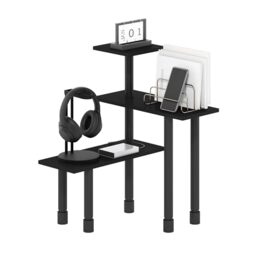 Furinno TURN-N-TUBE Kitchen Countertop Organizer, 3-Tier Corner Countertop Organizer Shelf, Corner Shelf, for Kitchen, Pantry, Organizers and Storage, Espresso