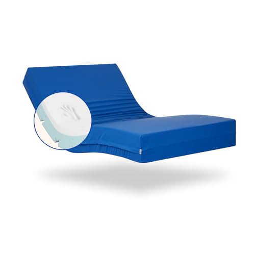 Gerialife Geriatric Hospital Mattress 6 cm Viscoelastic with Waterproof Sanitary Cover 190 cm Length x 105 cm Width