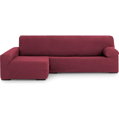 ECOMMERC3 Chaiselong - Universal and Versatile Long Arm Left Arm Sofa Cover - Chaiselong Bordeaux Protector Easy to Install for Back, Seat and Arms