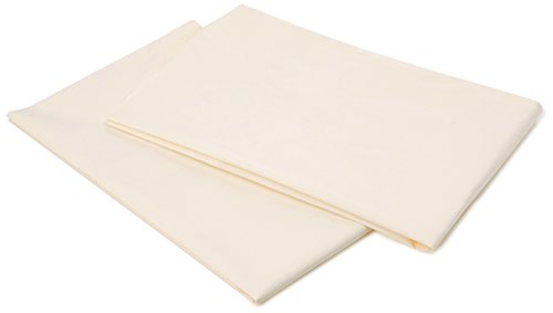 Bemode Polyester/Cotton 180 Thread Percale Housewife Pillow Cases Pair, Cream, Single