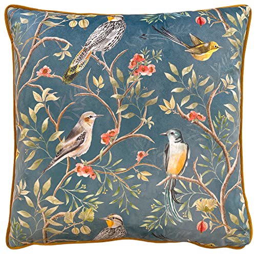 furn. Wylder Tropics Orient Chinoiserie Birds Feather Filled Cushion