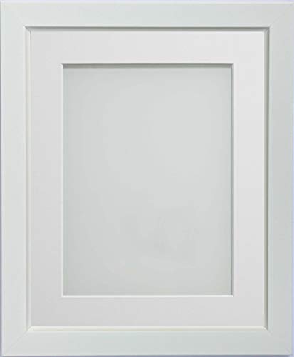 Frame Company Ainsworth Range White 10x10 inch Picture Photo Frame with White Mount for Image 5x5 inch * Choice of Sizes* Fitted with Real Glass
