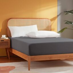 Sonive Double Fitted Sheet, Deep Pocket 30 cm, Soft Brushed Polyester