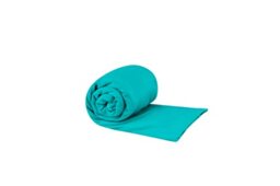 Sea to Summit - Pocket Microfibre Towel M- Hand Towel - Tiny Pack Size - Ultra Absorbent & Quick Dry - Whisper Light - Hang Loop & Case - For Backpacking - 50 x 100cm - Baltic Blue - 80g