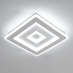 Comely LED Ceiling Lights Square, 36w 4050LM Modern Ceiling Lamp 28cm Square White LED Ceiling Lighting for Bedroom, Living Room, Hallway, Cold White Light 6500K