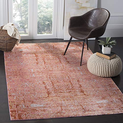 Safavieh Metro-Mod Indoor Woven Rectangle Area Rug, Mystique Collection, MYS971, in Rose / Multi, 91 X 152 cm for Living Room, Bedroom or Any Indoor Space