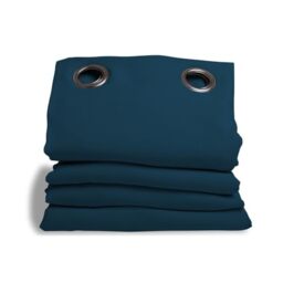 Moondream DecibelControl™ 3-in-1 Noise Cancelling Curtain - Noise Insulation - Thermal Winter + Summer - 100% Blackout - Patented Technology - Made in EU - Eyelets - Blue MC56 - 135L x 250H cm