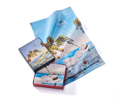 Musearta GT2-SD-DF-V433110 Unisex Guest Towels Set of 2 with Dream Caused by The Flight of a Bee by Artist Salvador Dalí Cotton 40 x 60 cm
