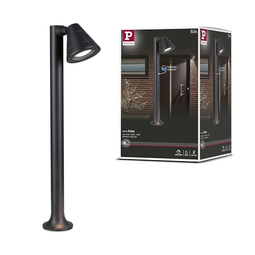 Paulmann 94735 LED Outdoor luminaire Bollard Light Trian seawater Resistant IP44 Round 600 mm max. 35W 230V Anthracite Aluminium lamp not Included GU10