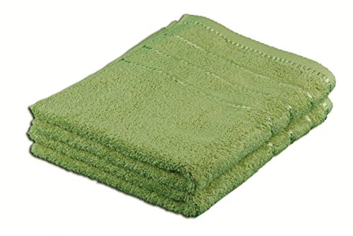 G??zze - Set of 4 Hand Towels, Berlin, 100% Cotton, 50 x 100 cm - Lime