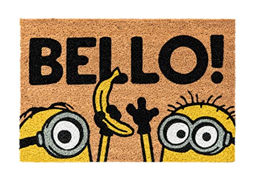 Grupo Erik Door Mat - Minions Gifts - 15.7 x 23.6 in - 40 x 60 cm Coconut Coir, Waterproof, Non Slip Door Mats Indoor & Outdoor - Minion Gifts for Adults